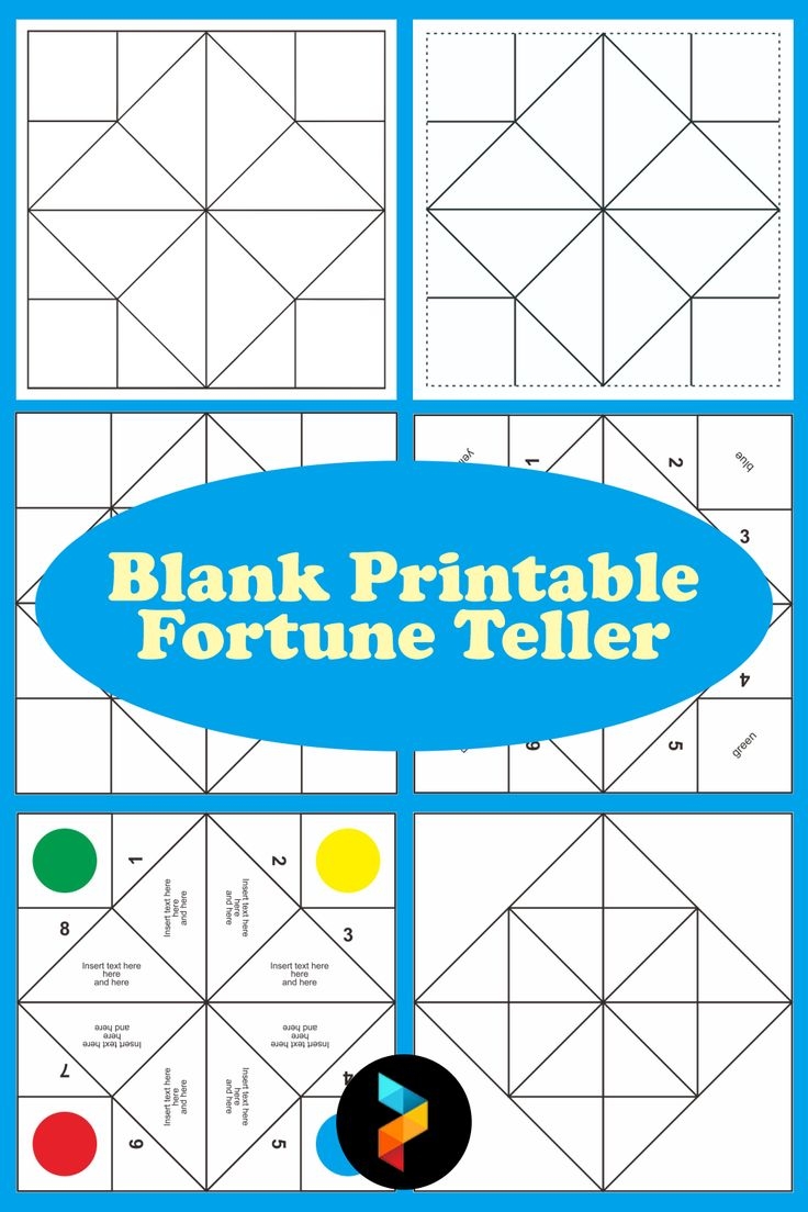 Blank Fortune Teller Template Printable
