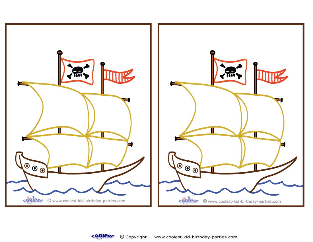 Pirate Ship Printable Template