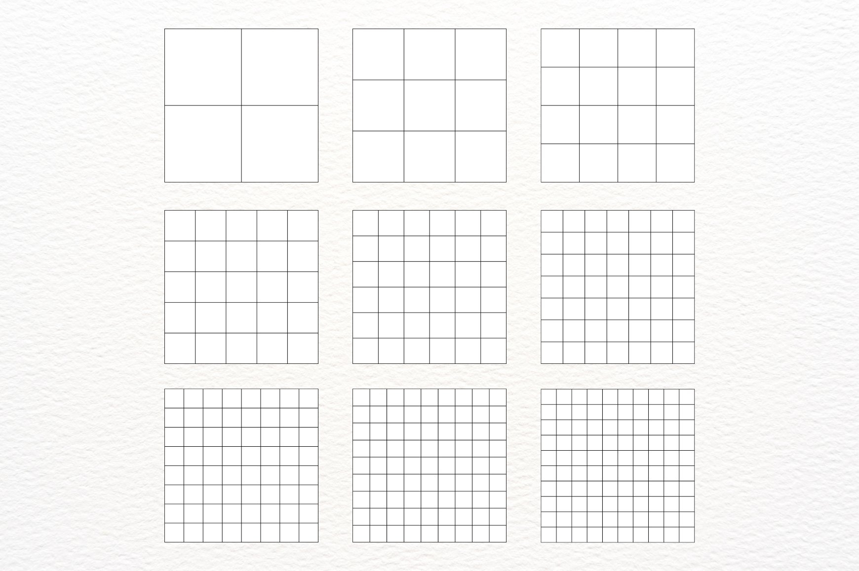 Blank Square Grid Templates