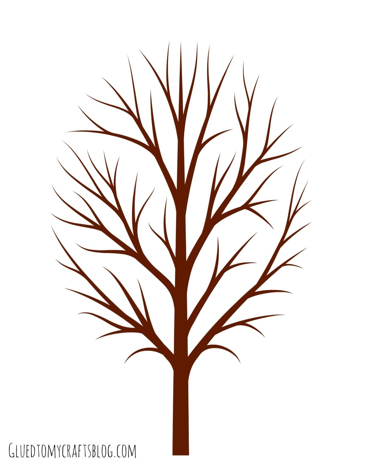 Printable Cherry Blossom Tree Template