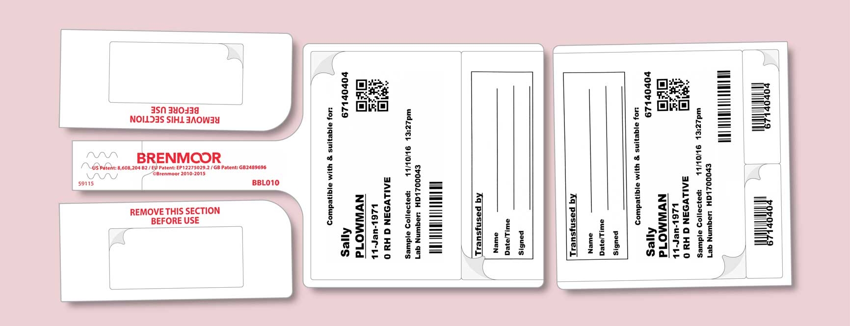 Printable Blood Bag Label Template