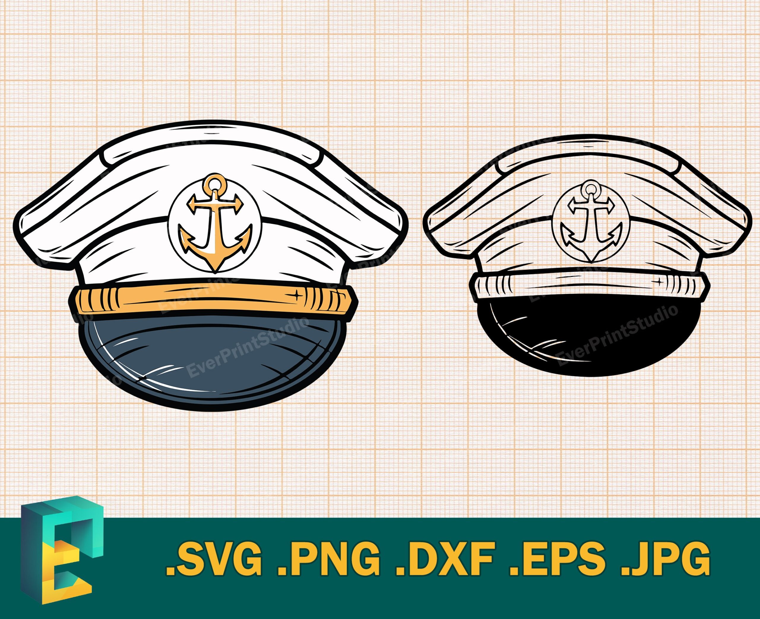 Printable Captain Hat Template