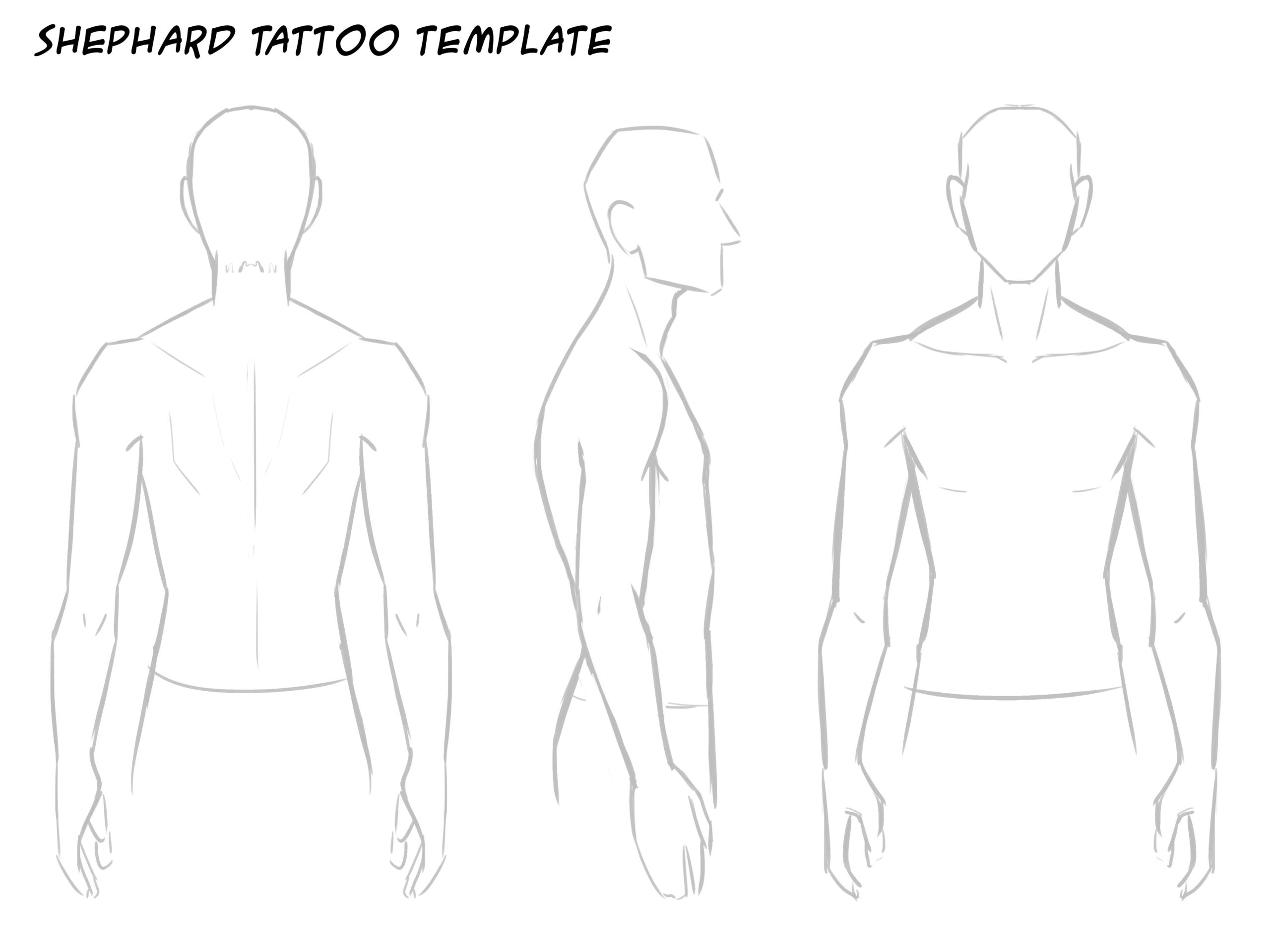 Printable Blank Tattoo Template