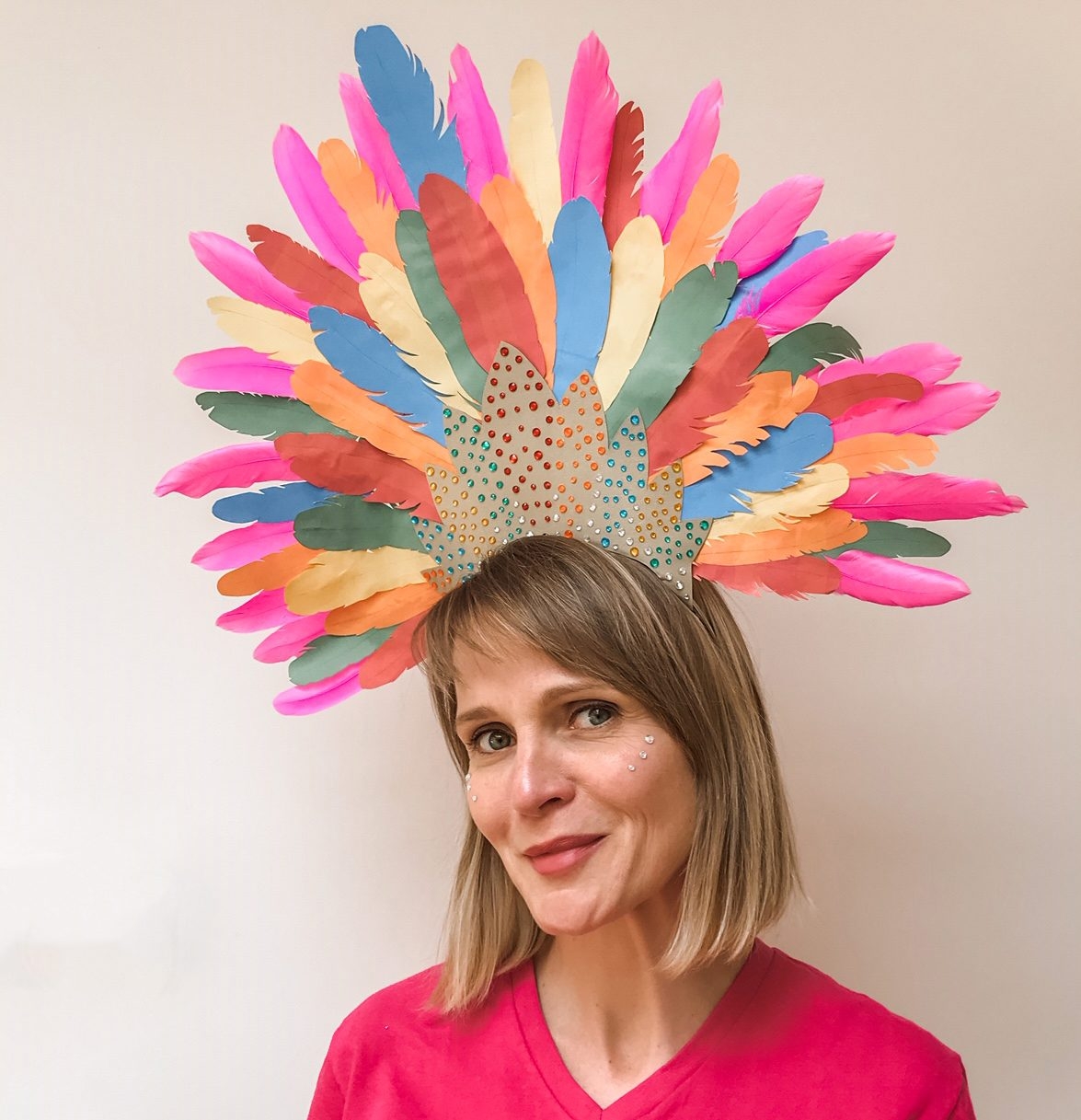 Printable Brazilian Carnival Headdress Template