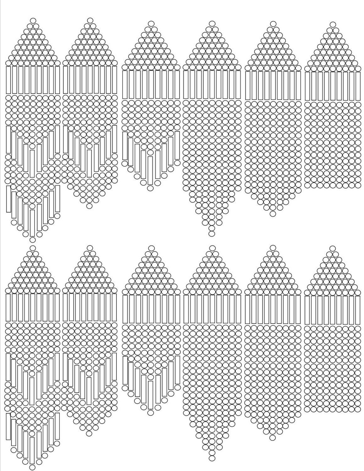 Brick Stitch Earring Graph Paper beading graphpaper supplies Https etsy me 2txA2ZP Brick Stitch Earrings Beaded Earrings Patterns Seed Bead Tutorial