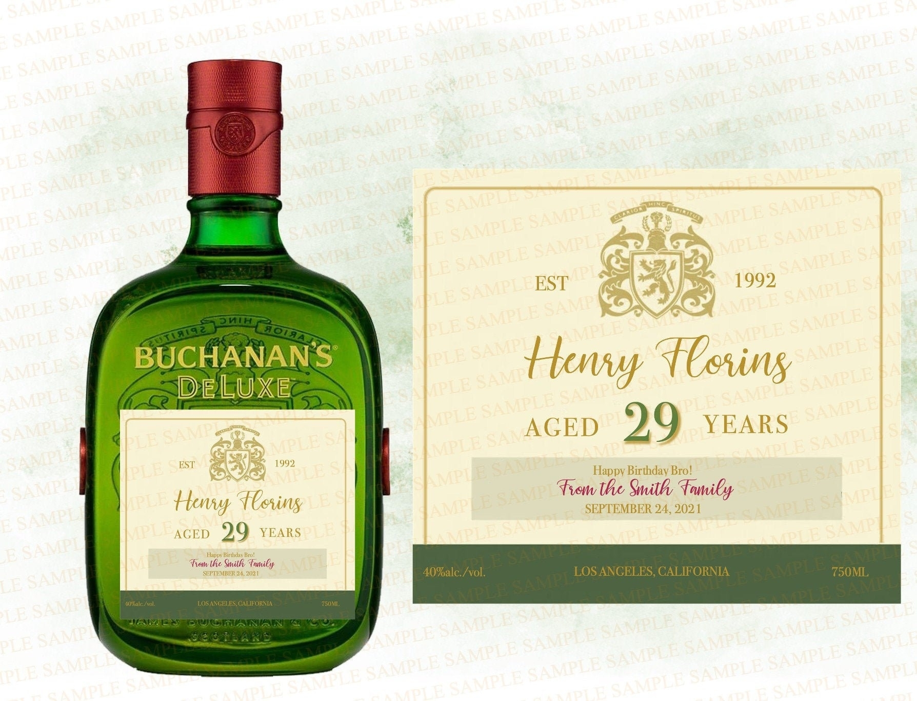 Buchanan Custom Whiskey Sticker Label Buchanan Scotch Whiskey Birthday Gift Husband Birthday Gift Anniversary Custom Label Wedding Etsy Norway