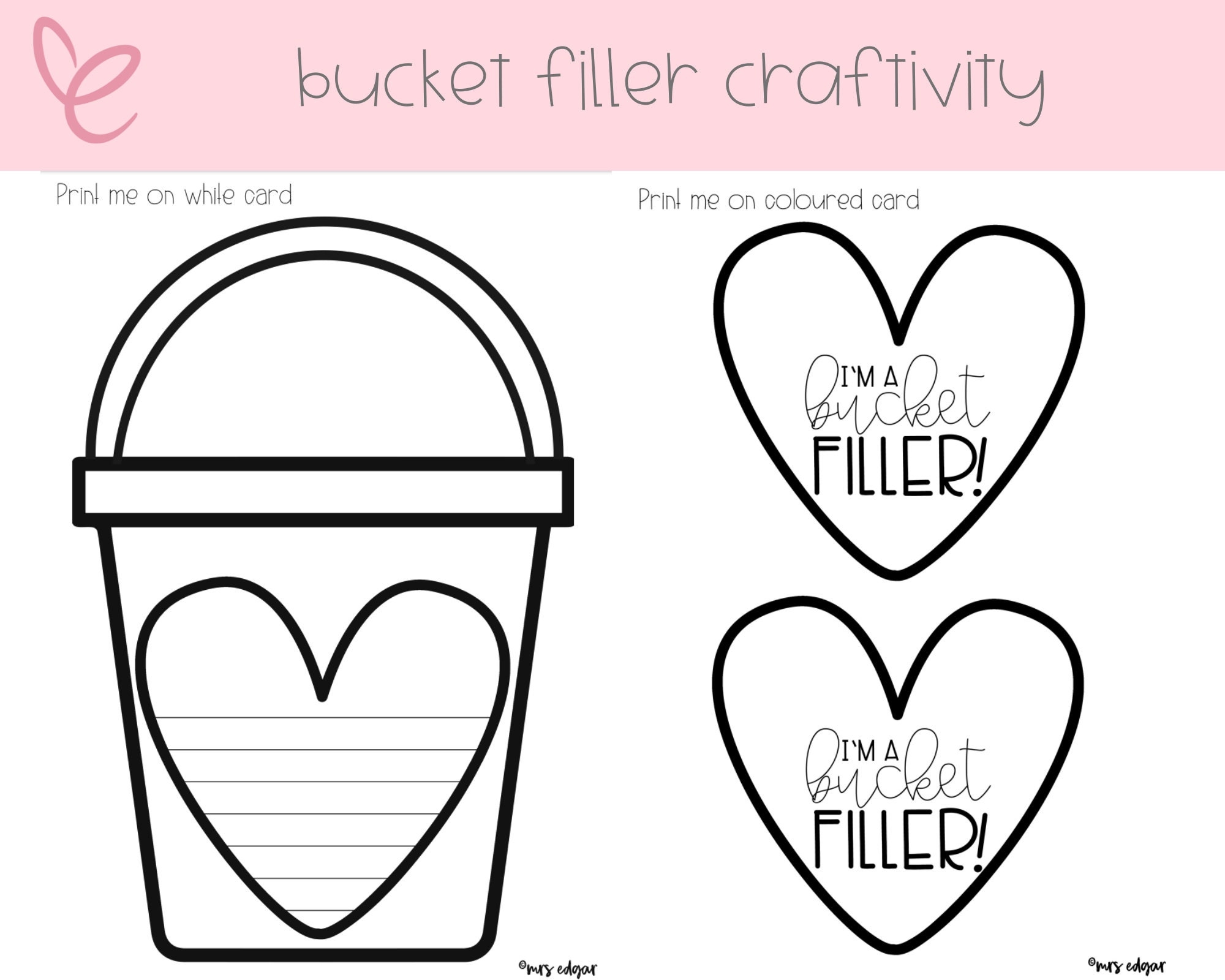 Bucket Filler Craft Activity Teacher Worksheets Digital Download Primary Teacher Resource Have You Filled A Bucket Today Etsy
