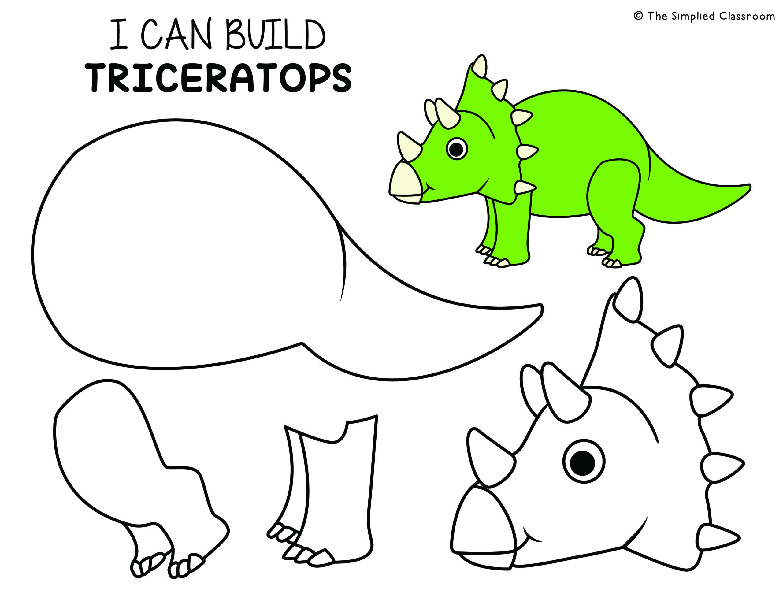 Printable Build A Dinosaur Template