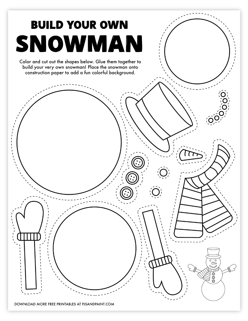 Free Printable Printable Snowman Template