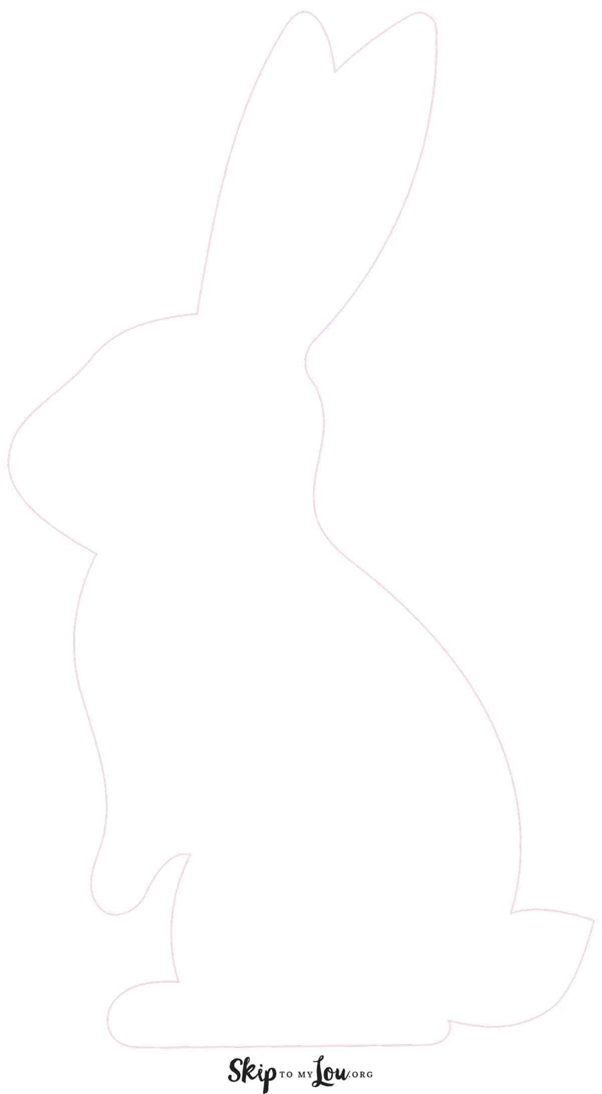 Printable Cute Bunny Template