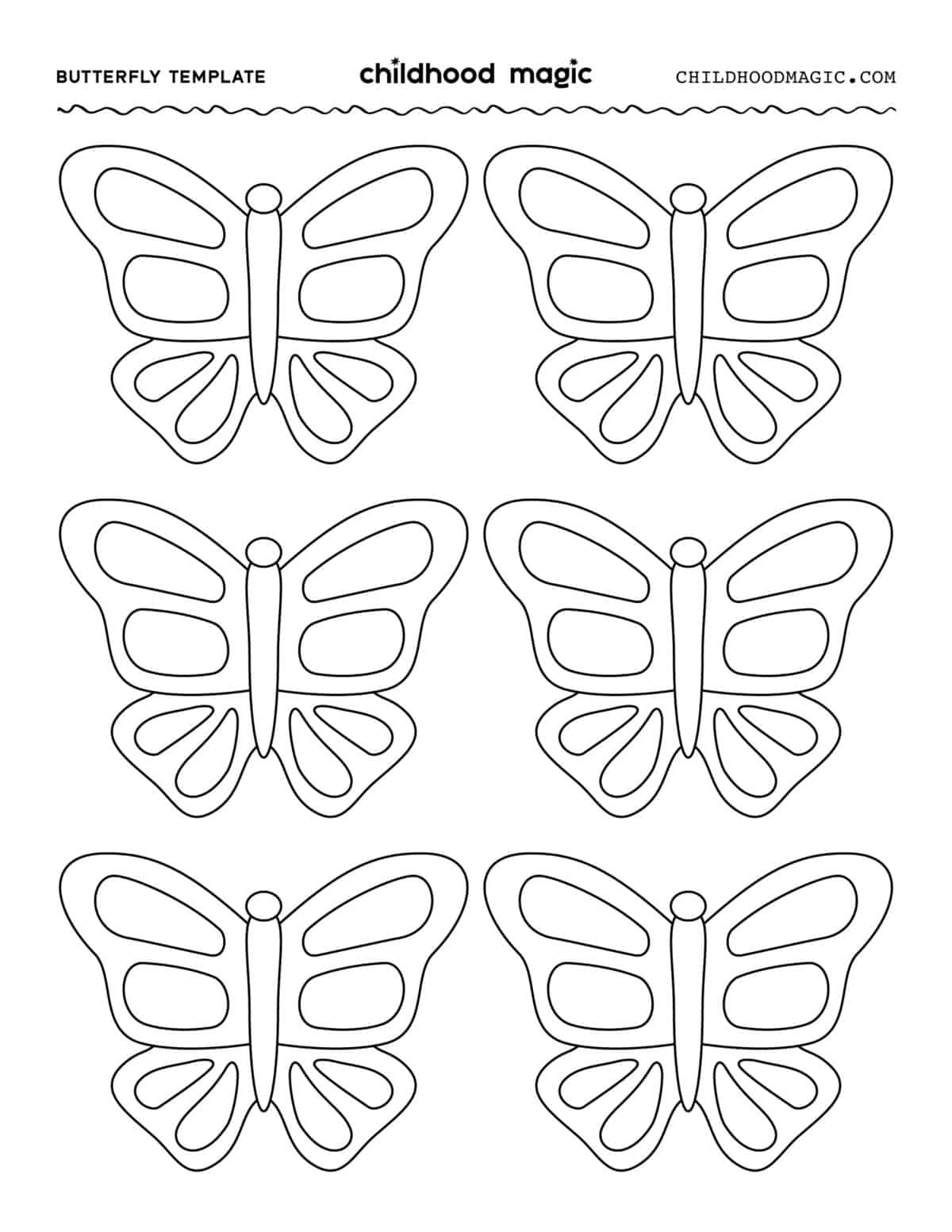 Free Printable Butterfly Templates