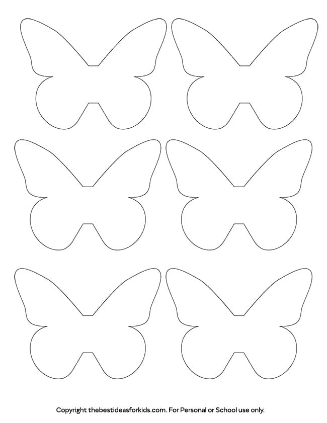 Cut Out Printable 3D Butterfly Template