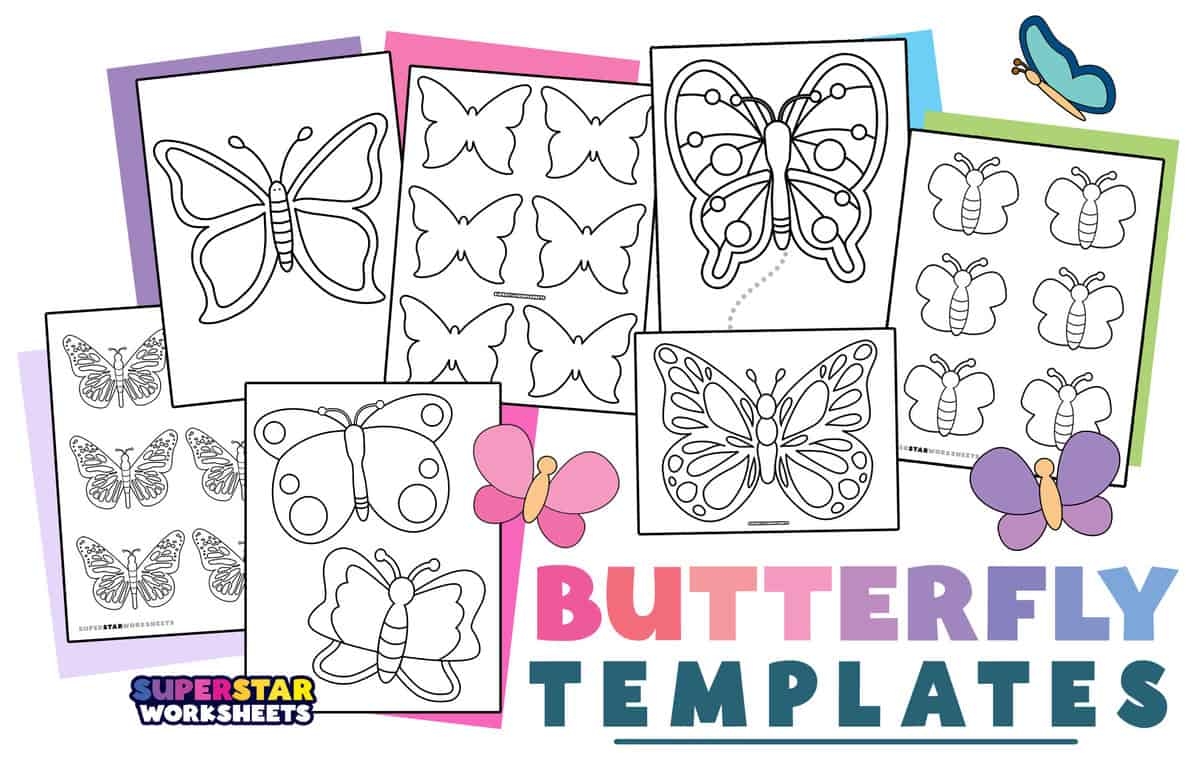 Butterfly Templates Superstar Worksheets