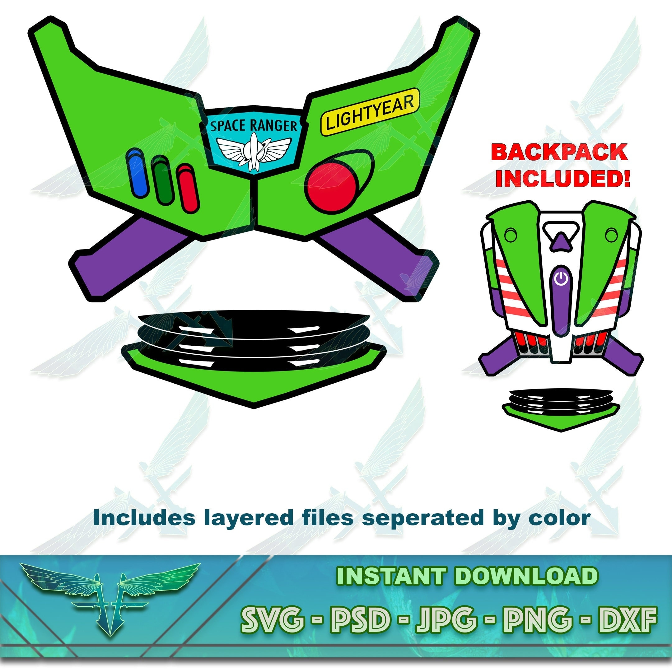 Printable Buzz Lightyear Chest Template