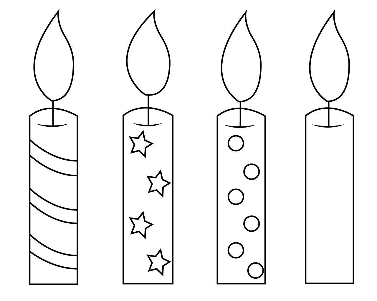 Candle Coloring Page For Your Little Ones Birthday Christmas Simple Easter And Cupcake Birthday Coloring Pages Birthday Candles Printable Colorful Candles