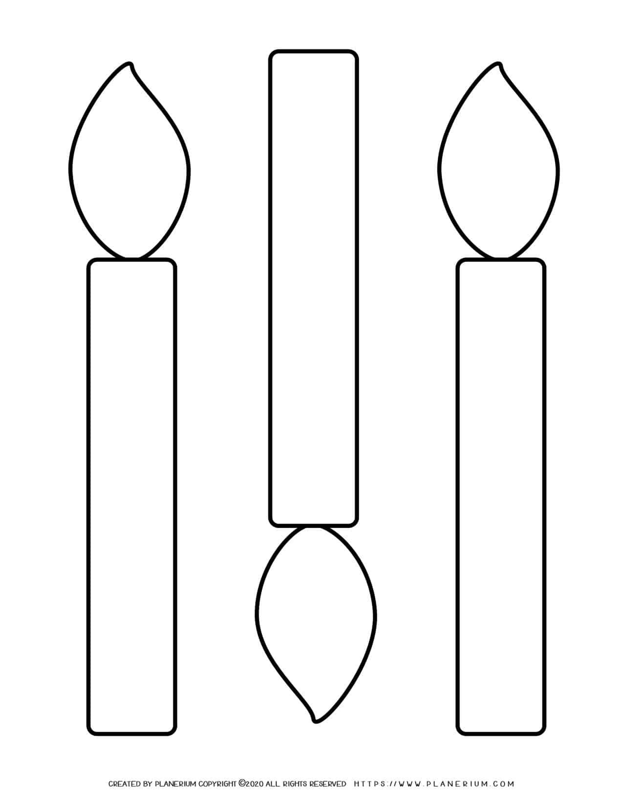 Printable Birthday Candles Template