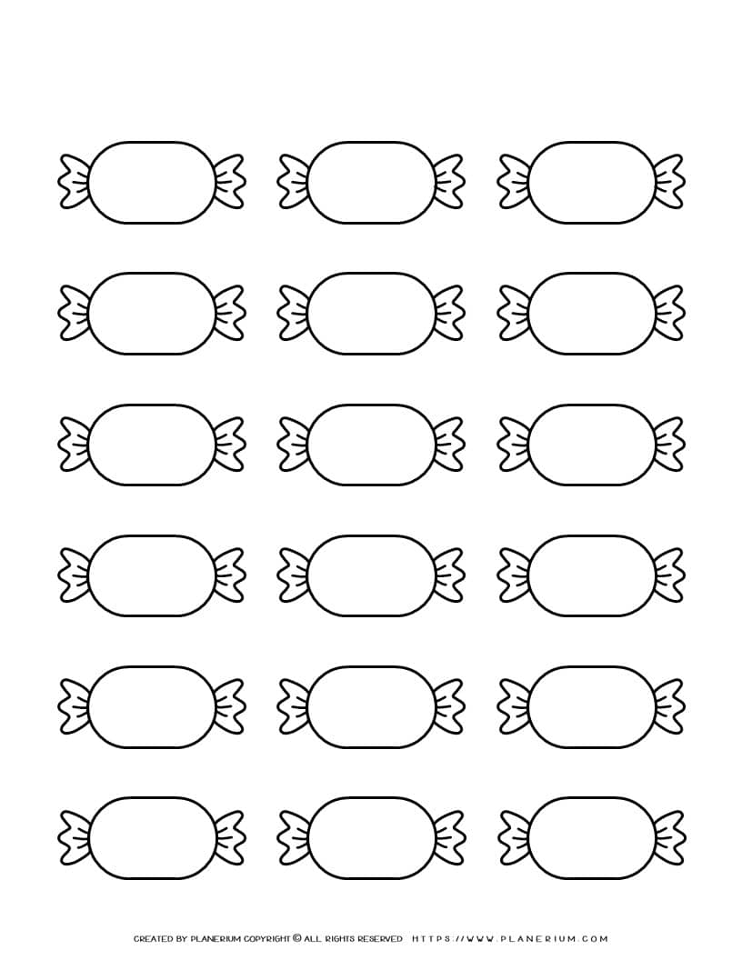 Candy Template Eighteen Candies Planerium
