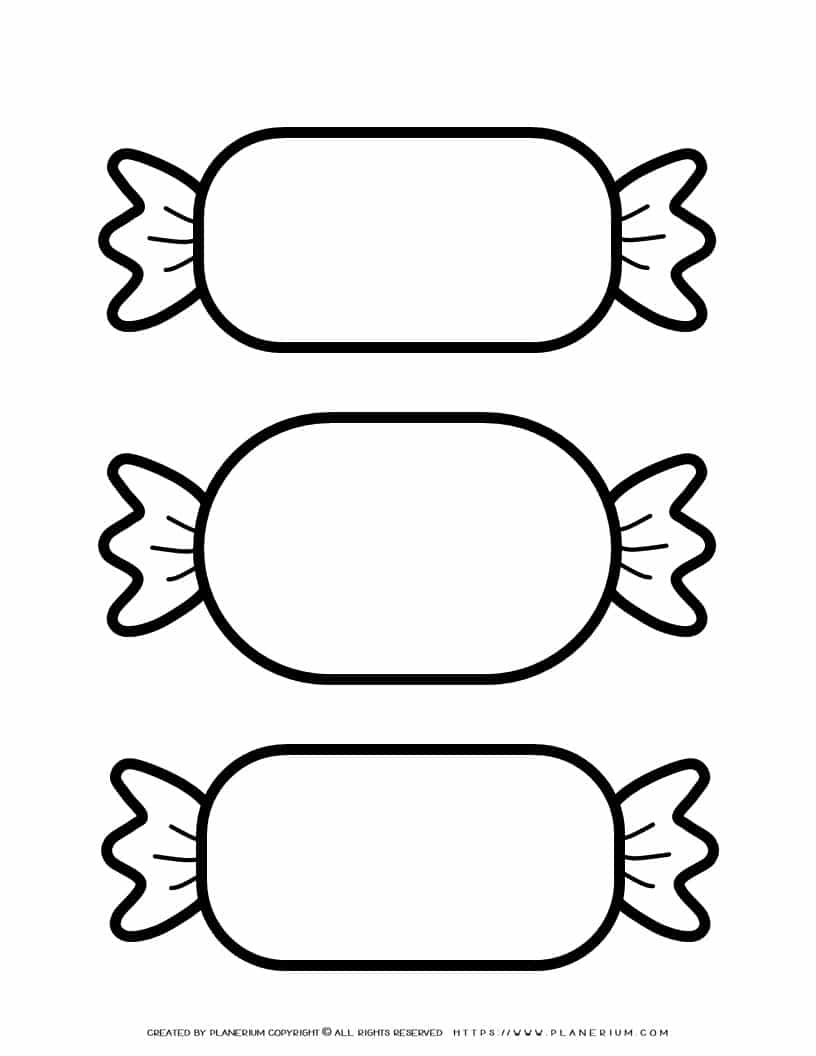 Candy Template Three Candies Planerium