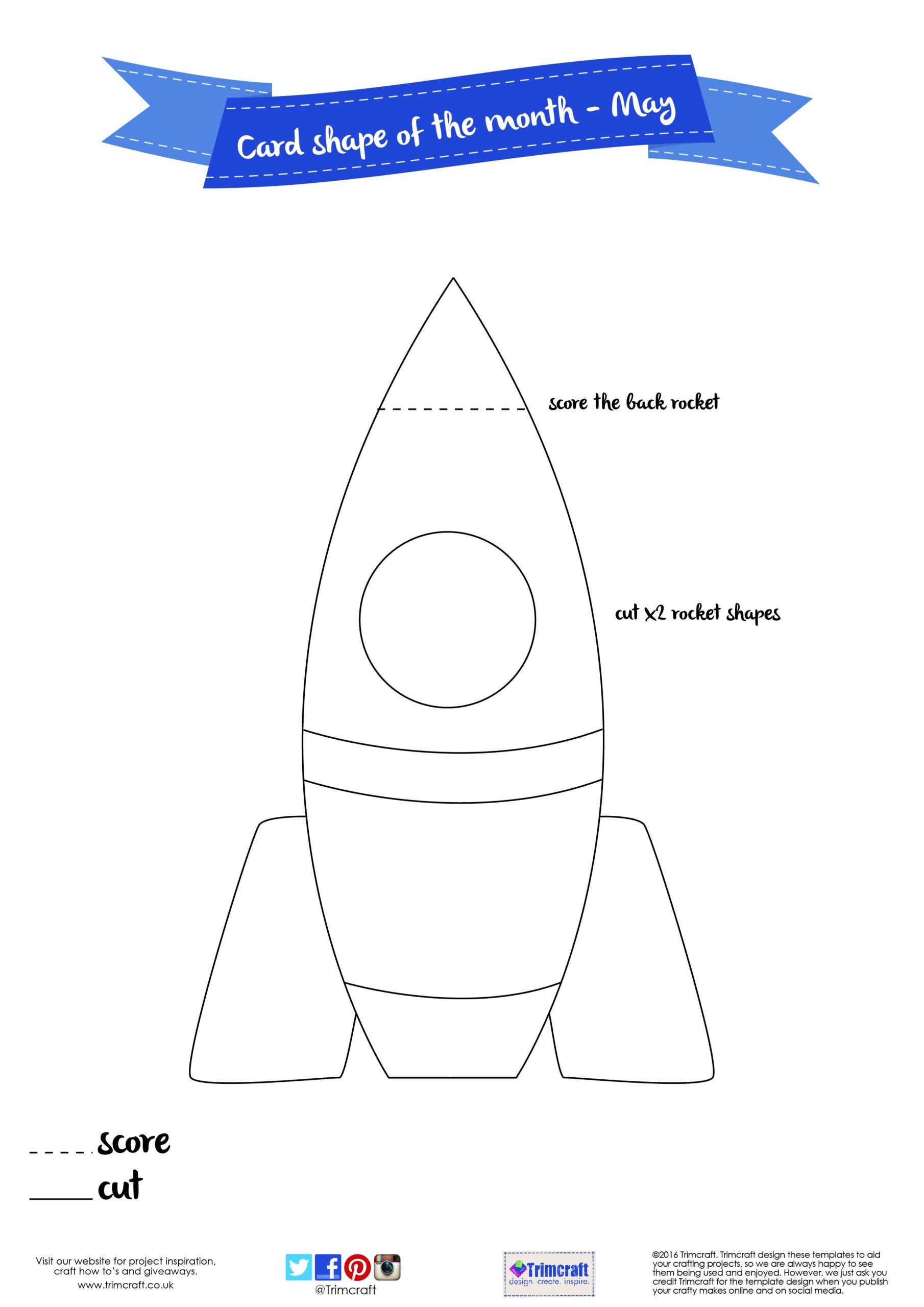 Printable Cut Out Rocket Template