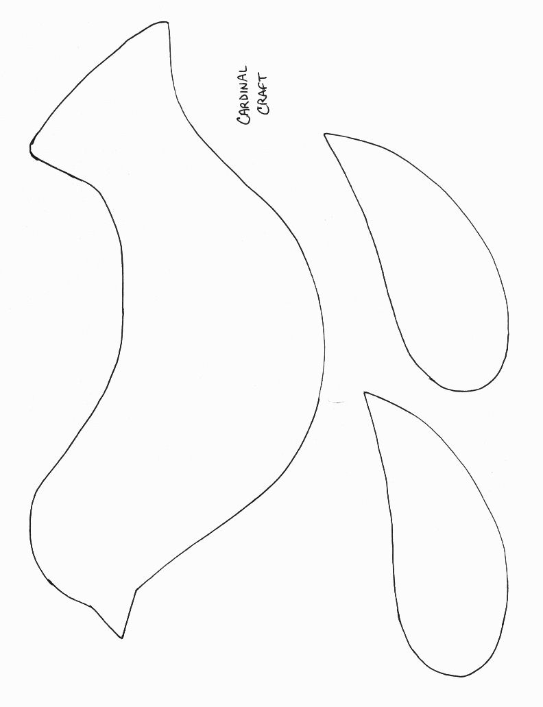 Cardinal Crafts Template Perfect For Invitations And More