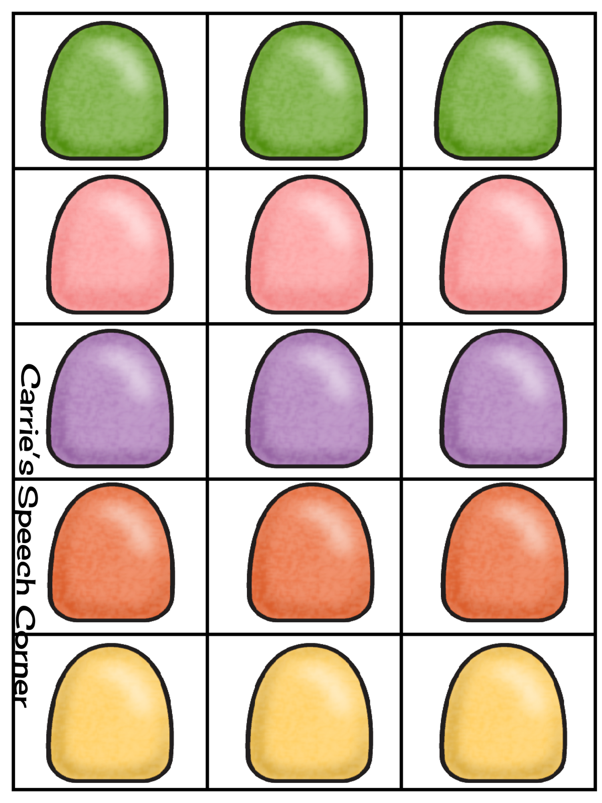 Carrie s Speech Corner Gingerbread Gumdrop File Folder Game