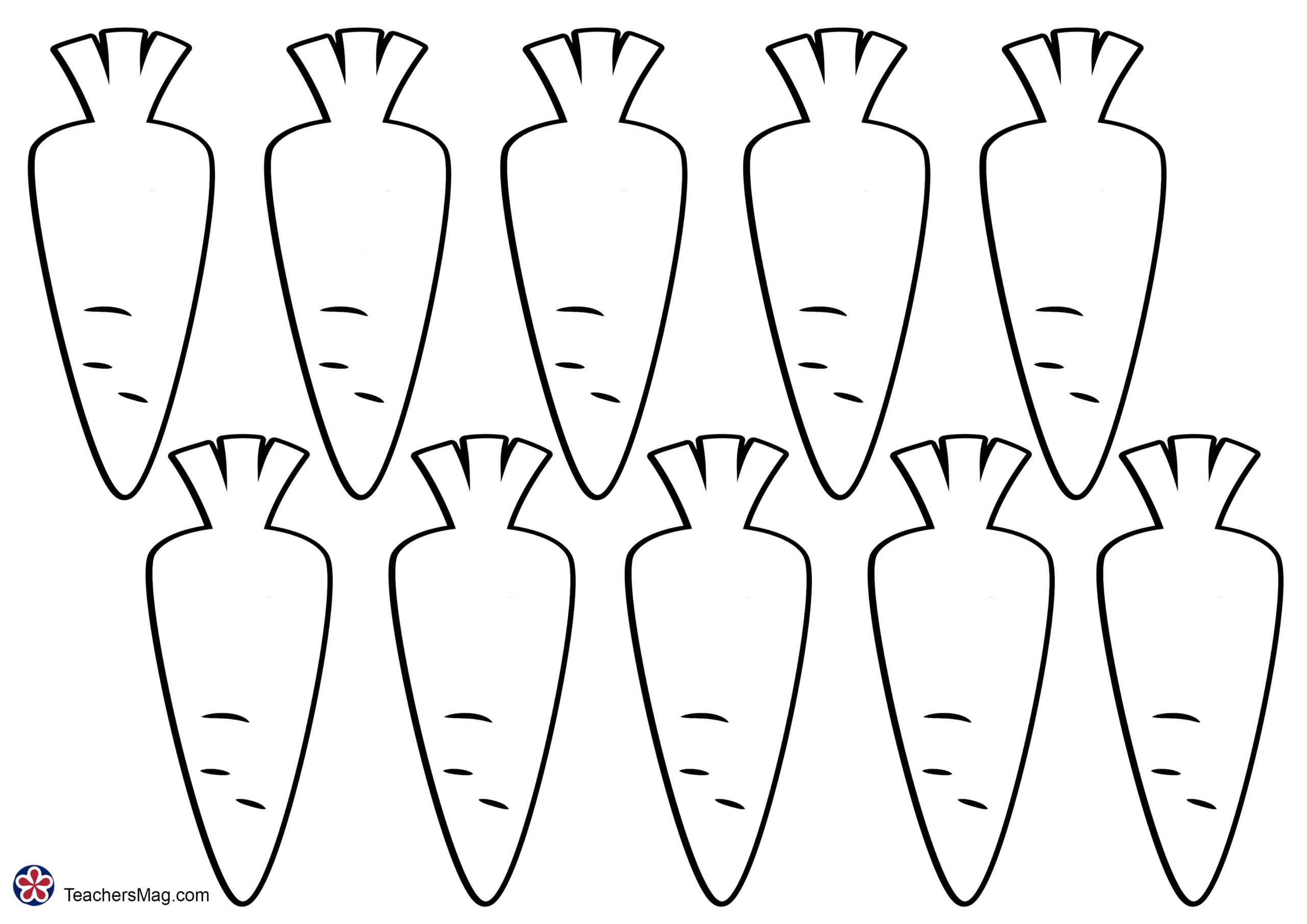 Free Printable Carrot Template