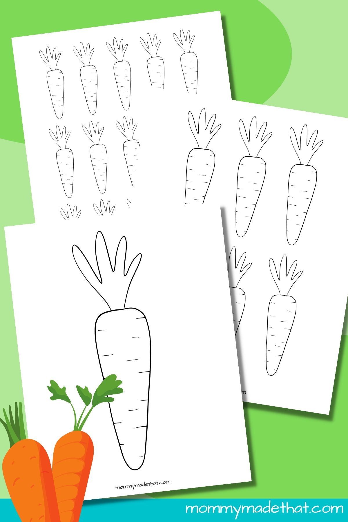 Free Printable Easter Carrot Template