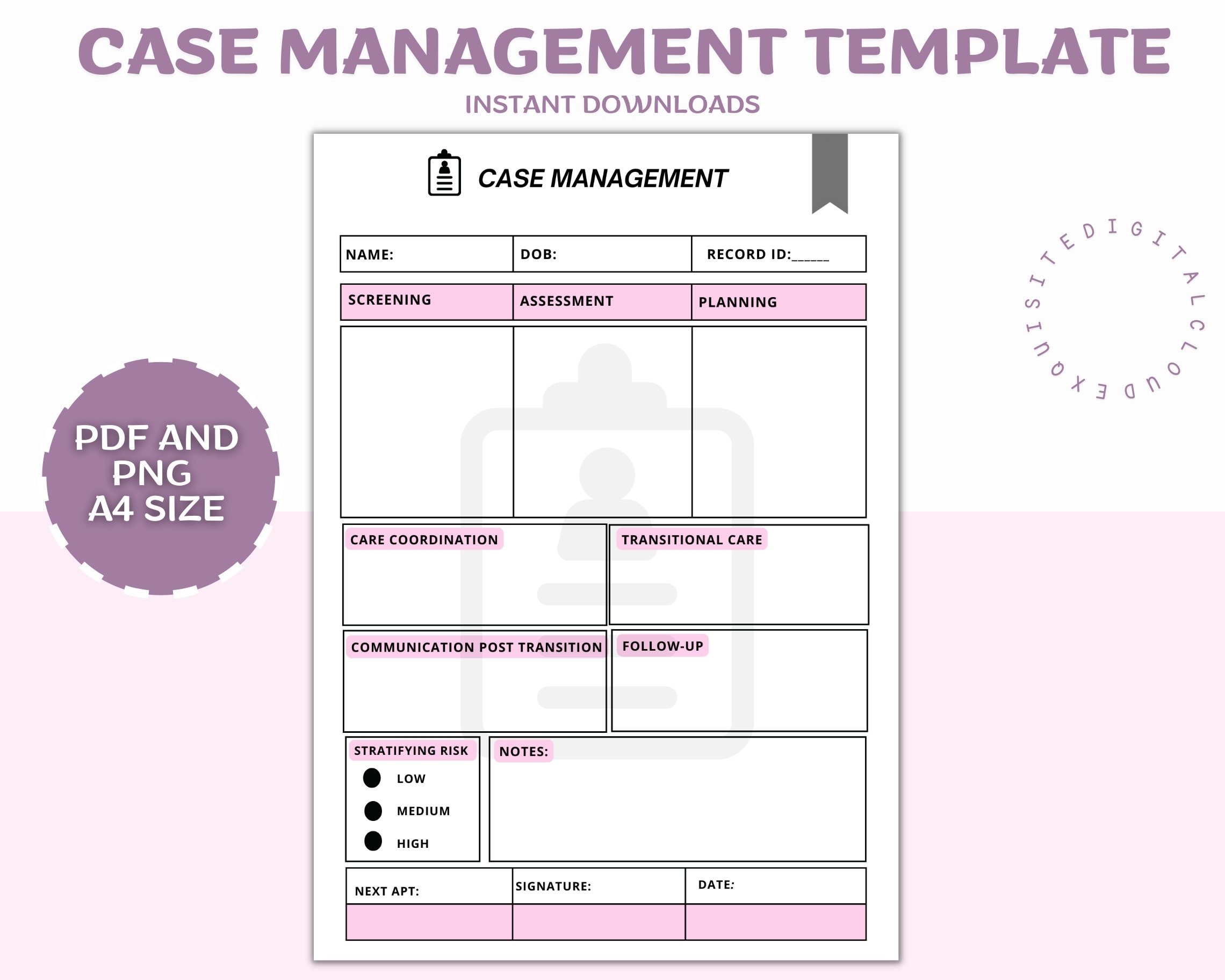 Case Management Template Progress Notes Case Manager Client Documentation Case Manager Notes Social Worker Template Etsy