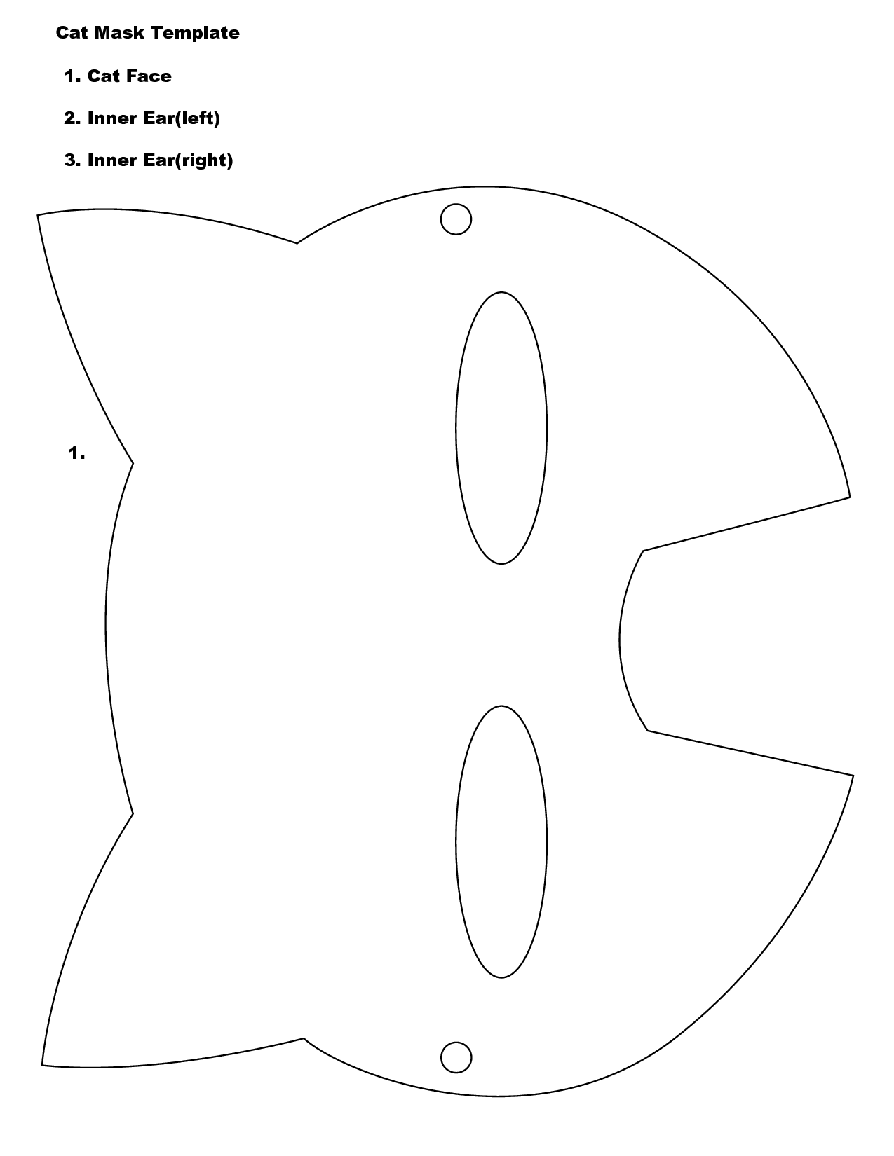 Cat Face Template Printable Images Cliparts co Mask Template Printable Cat Template Face Template