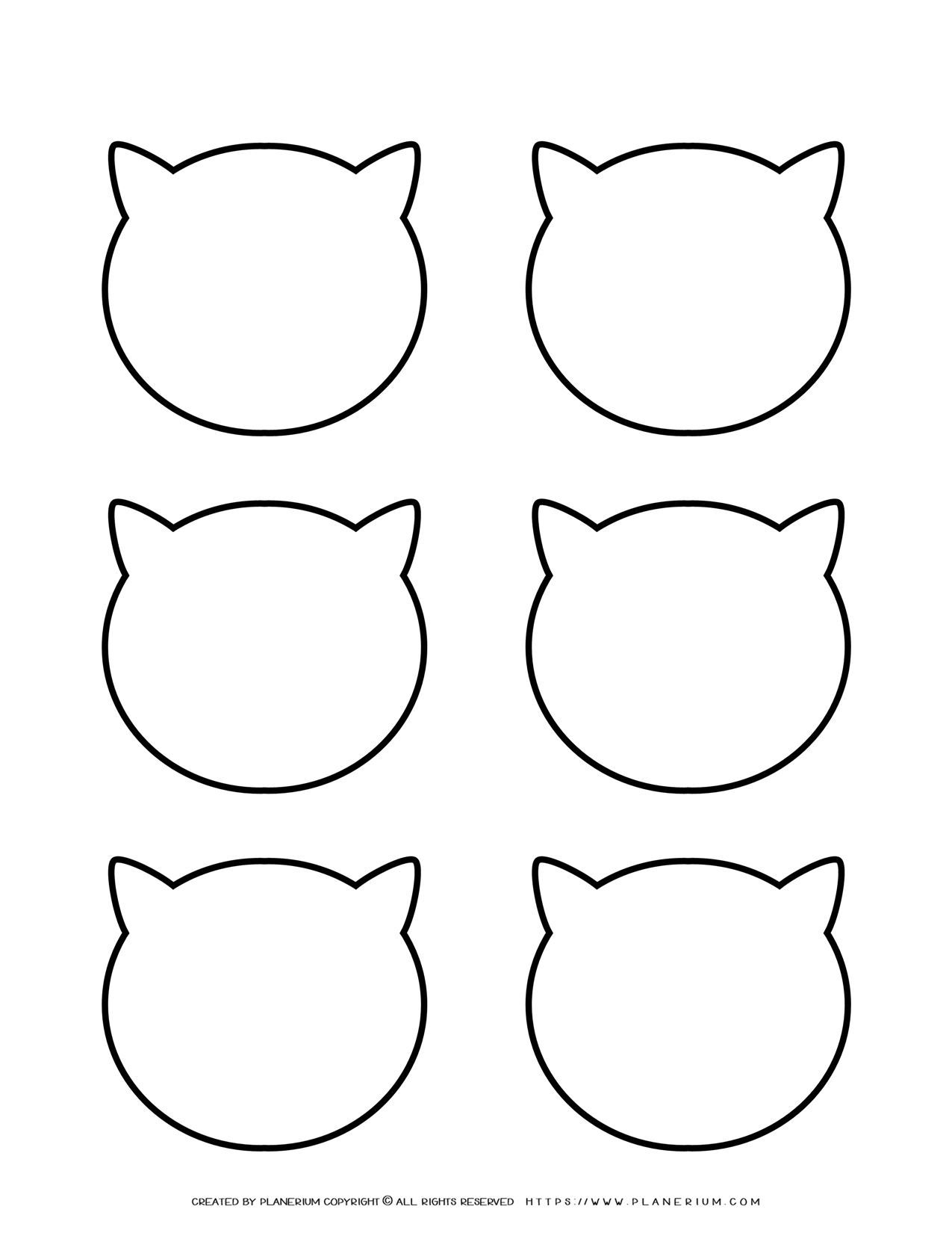 Cat Face Template Printable
