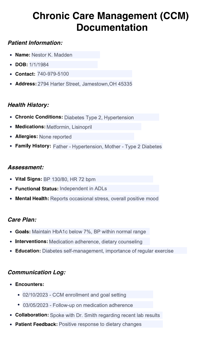 CCM Documentation Template Example Free PDF Download