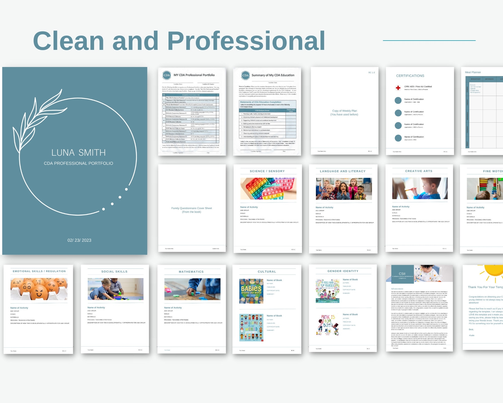 Free Printable Teacher Cda Portfolio Cover Template
