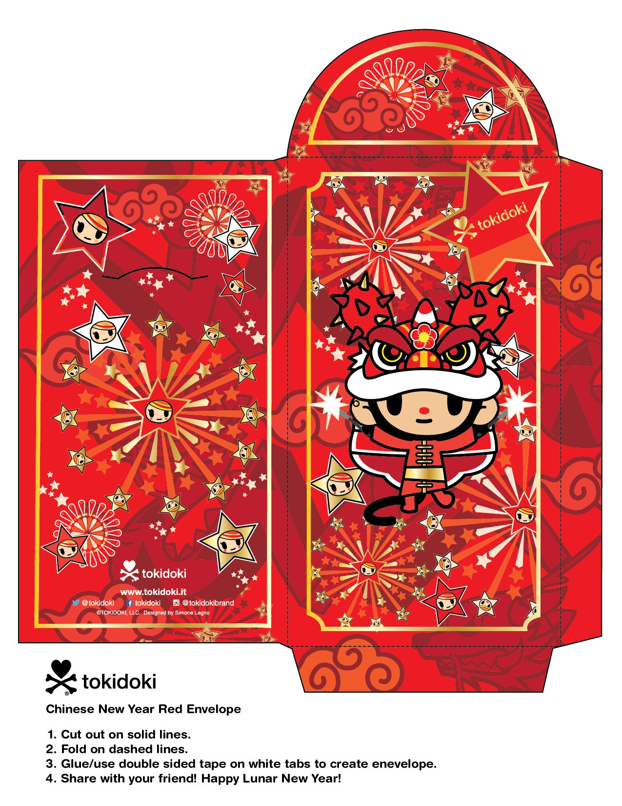 Printable Chinese Red Envelope Template