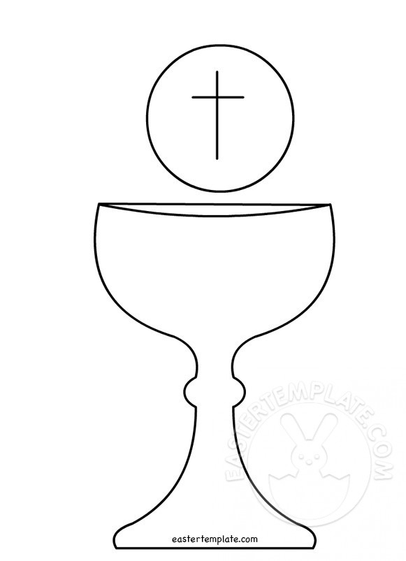 Chalice Template Coloring Page Easter Template