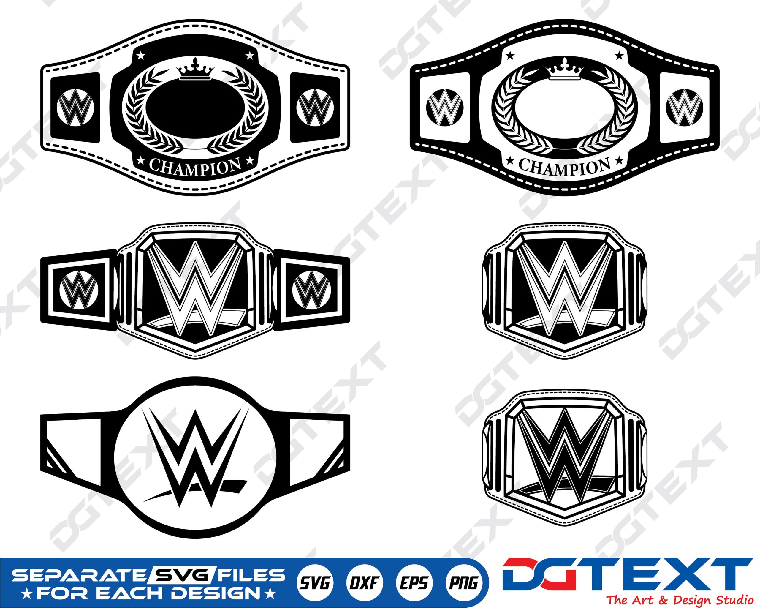 Championship Belt SVG Championship Belt Vector Silhouette Cricut File Clipart Cuttable Design Png Dxf Eps Designs Etsy