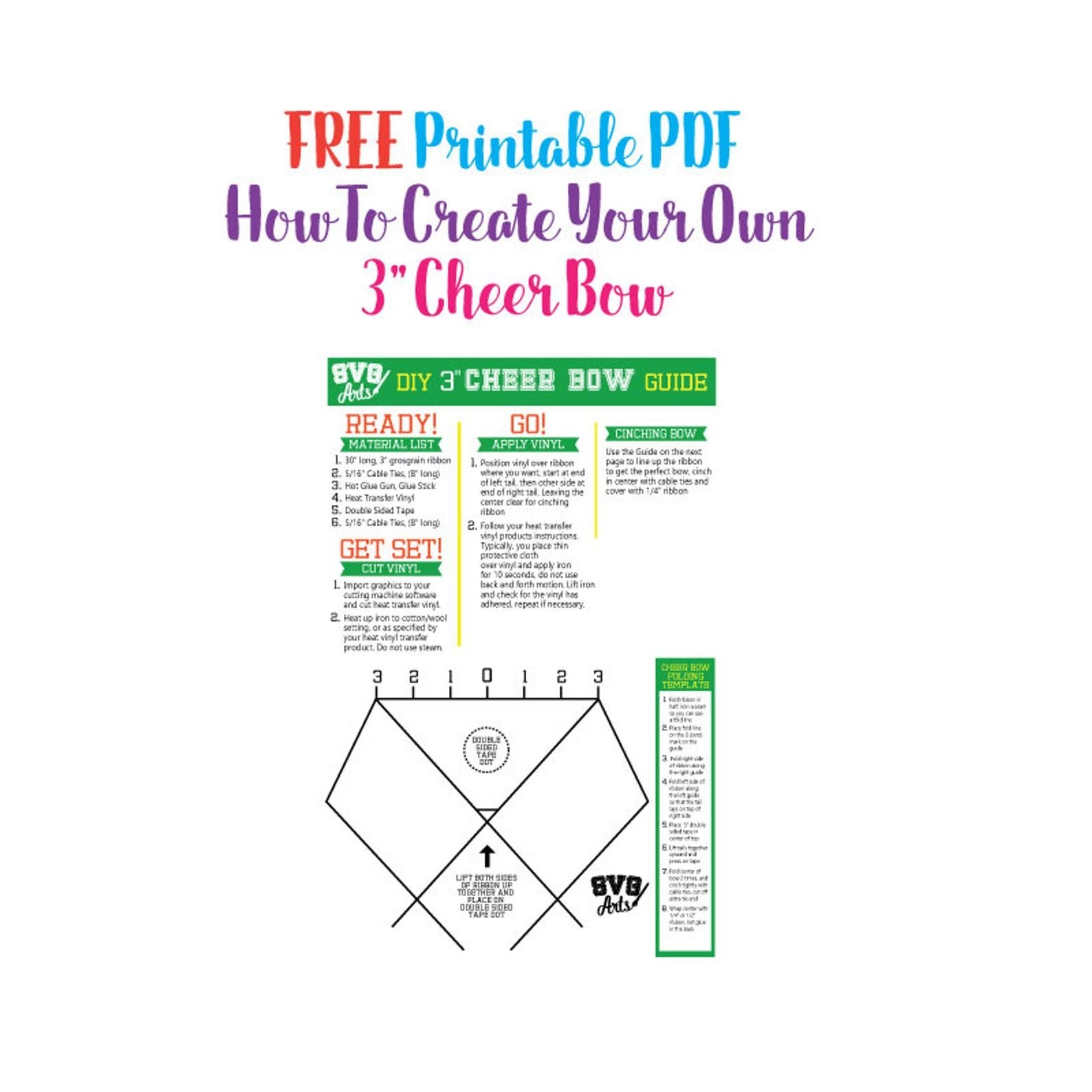 Cheer Bow Template Stripes Titans Icon For Vinyl Heat Transfer 3 Layout Plus 5 8 Tails FREE Printable PDF DIY Cheer Bow Guide Etsy Cheer Bows Diy Cheer Bows Bow Template