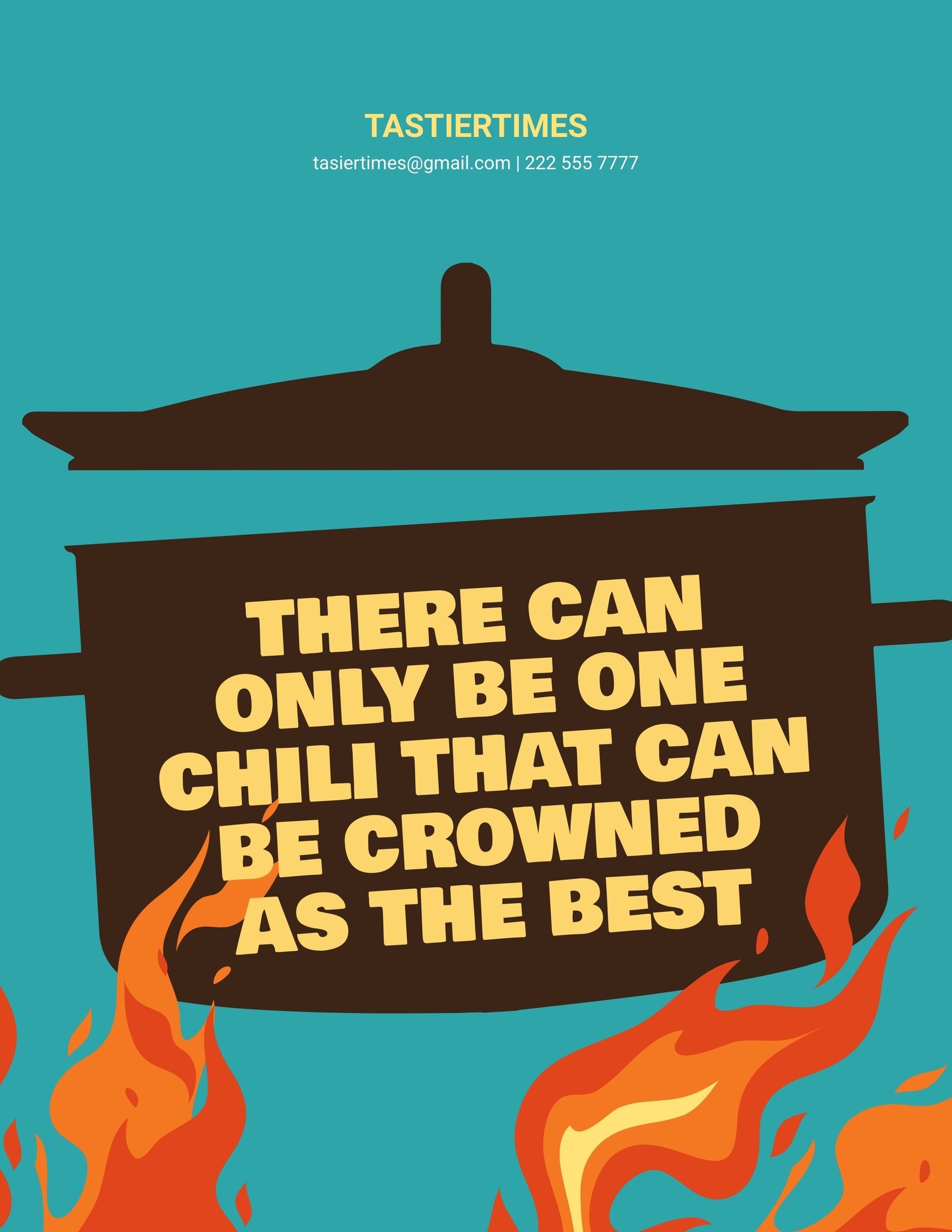 Printable Chili Cook Off Flyer Template Free