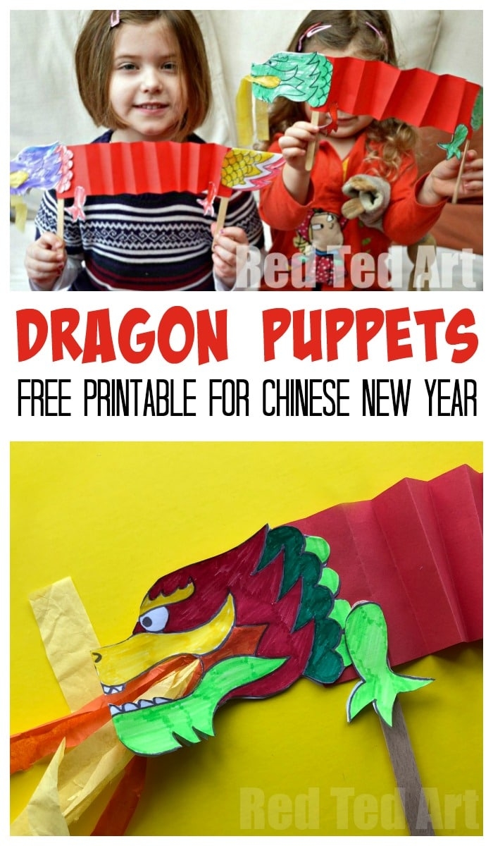 Dragon Puppet Template Printable