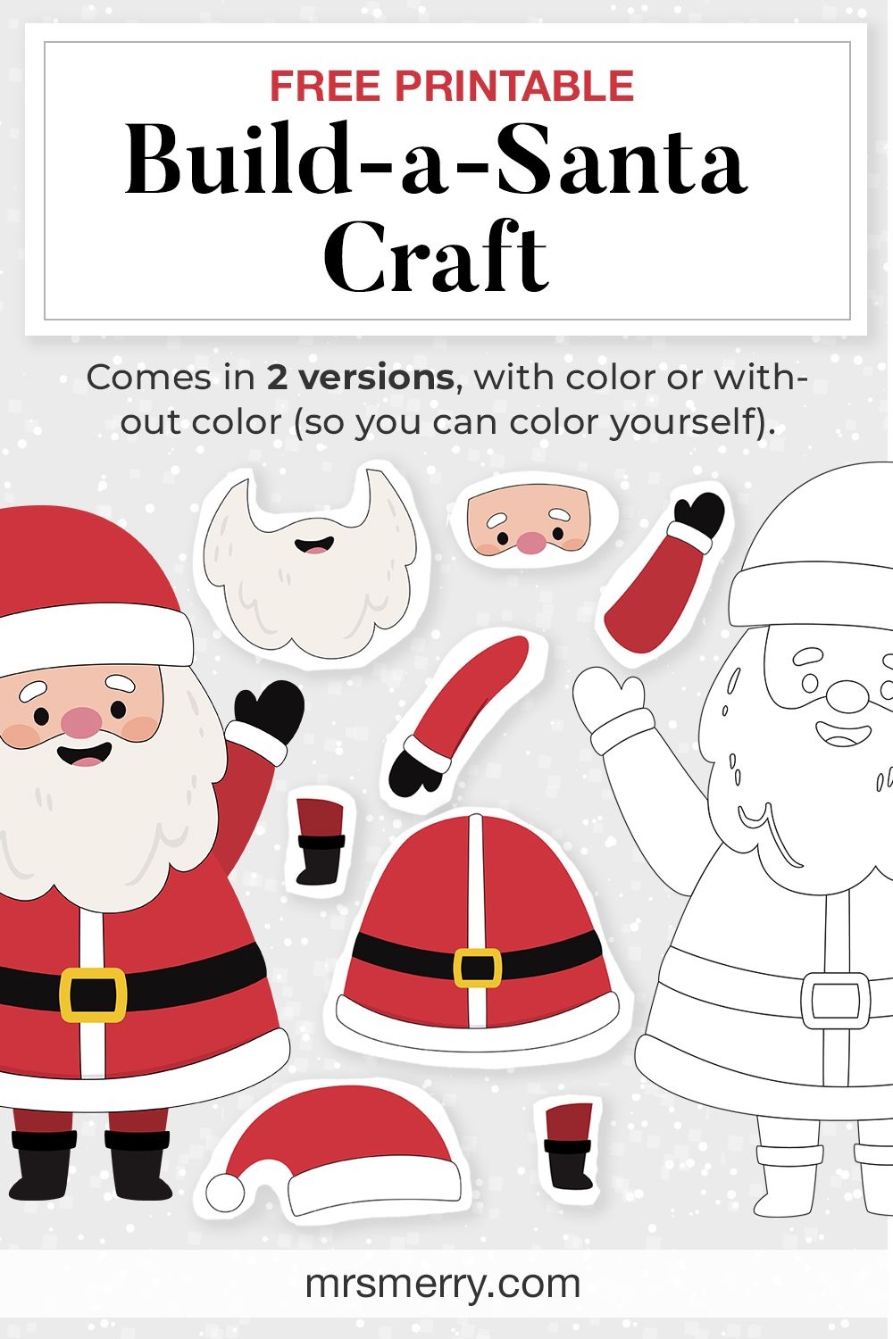 Printable Santa Cut Out Template