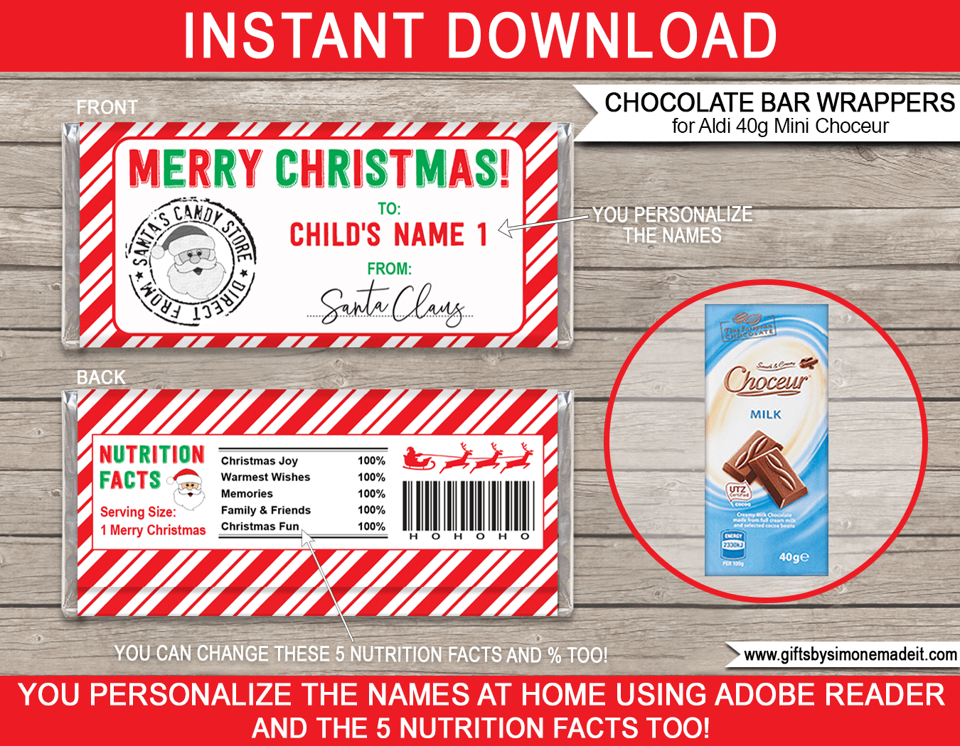 Free Printable Candy Bar Wrappers Templates