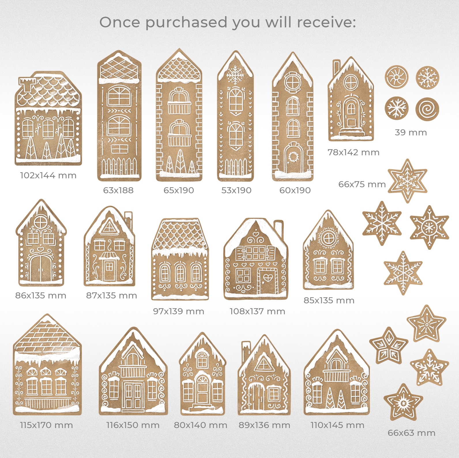 Printable Christmas Village Template