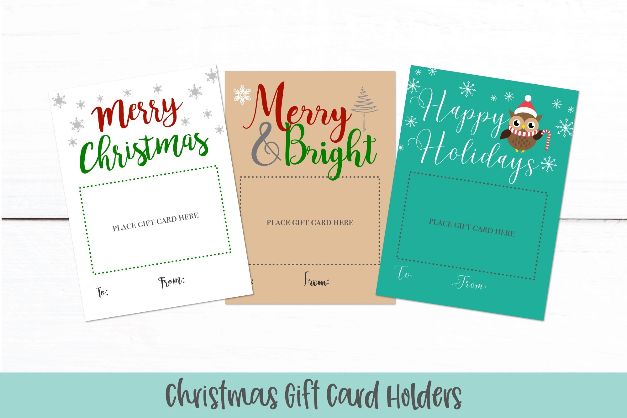 Free Printable Christmas Gift Card Holder Templates