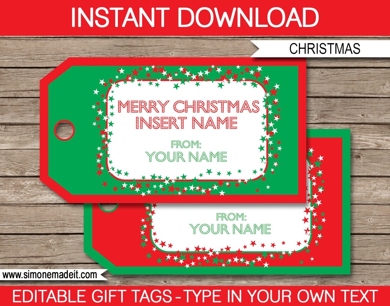 Free Printable Christmas Tags Template
