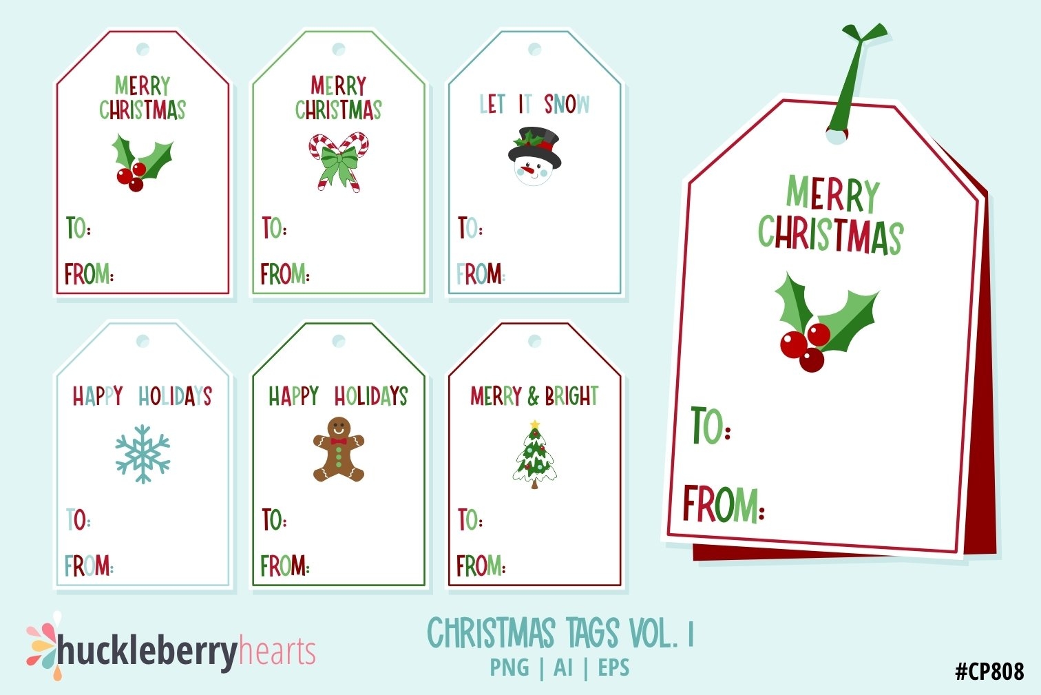 Printable Christmas Tags Template
