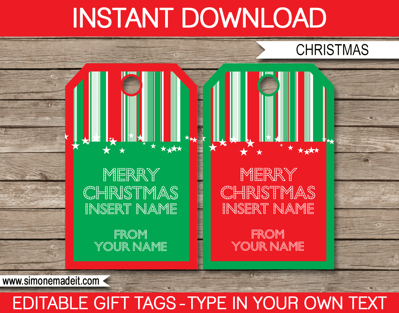 Free Printable Christmas Gift Tags Templates