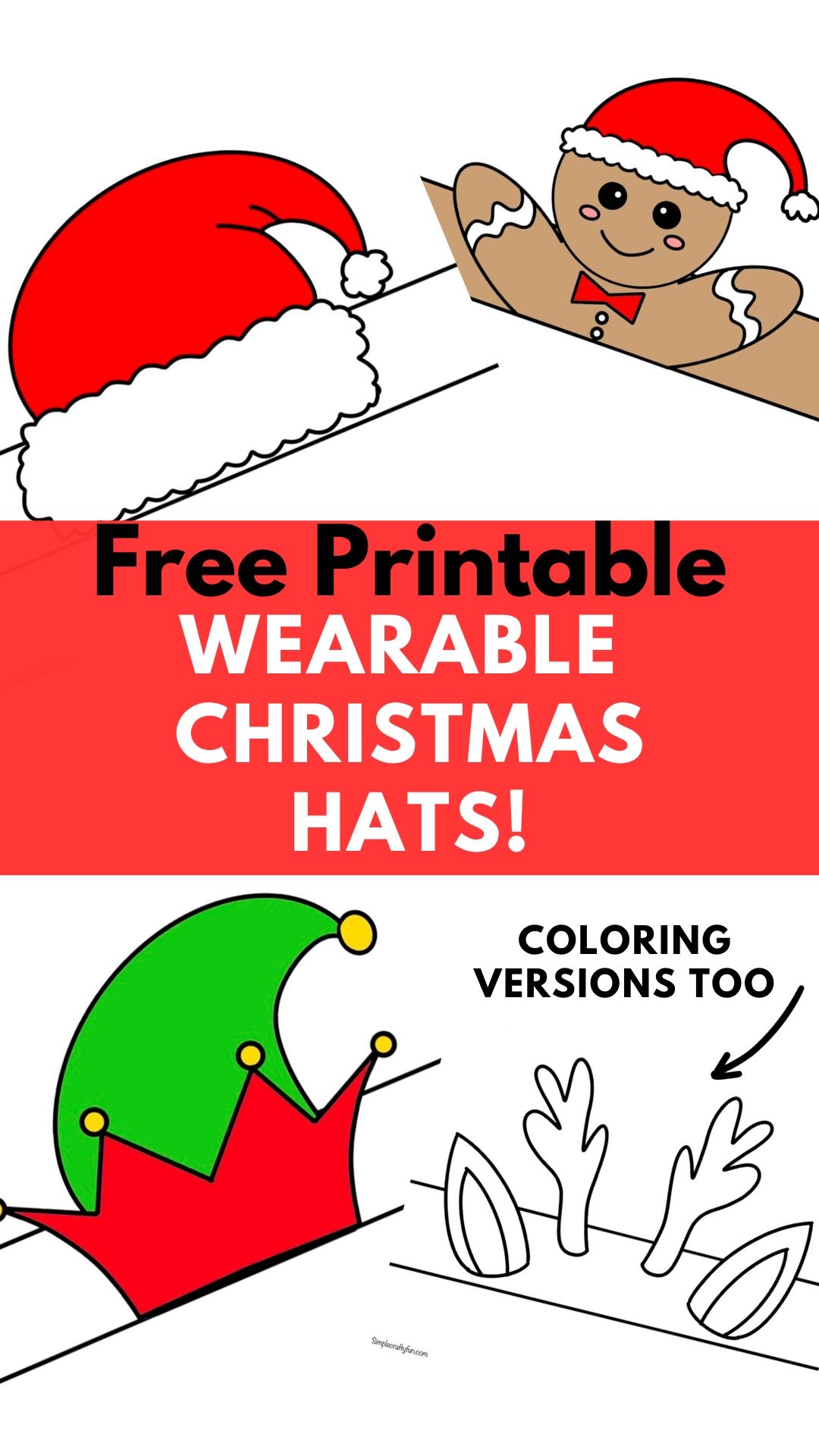 Santa Claus Hat Template Printable
