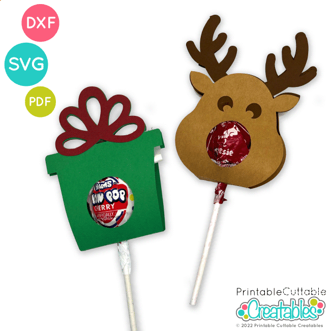 Christmas Lollipop Holders Free SVG Files For Cricut