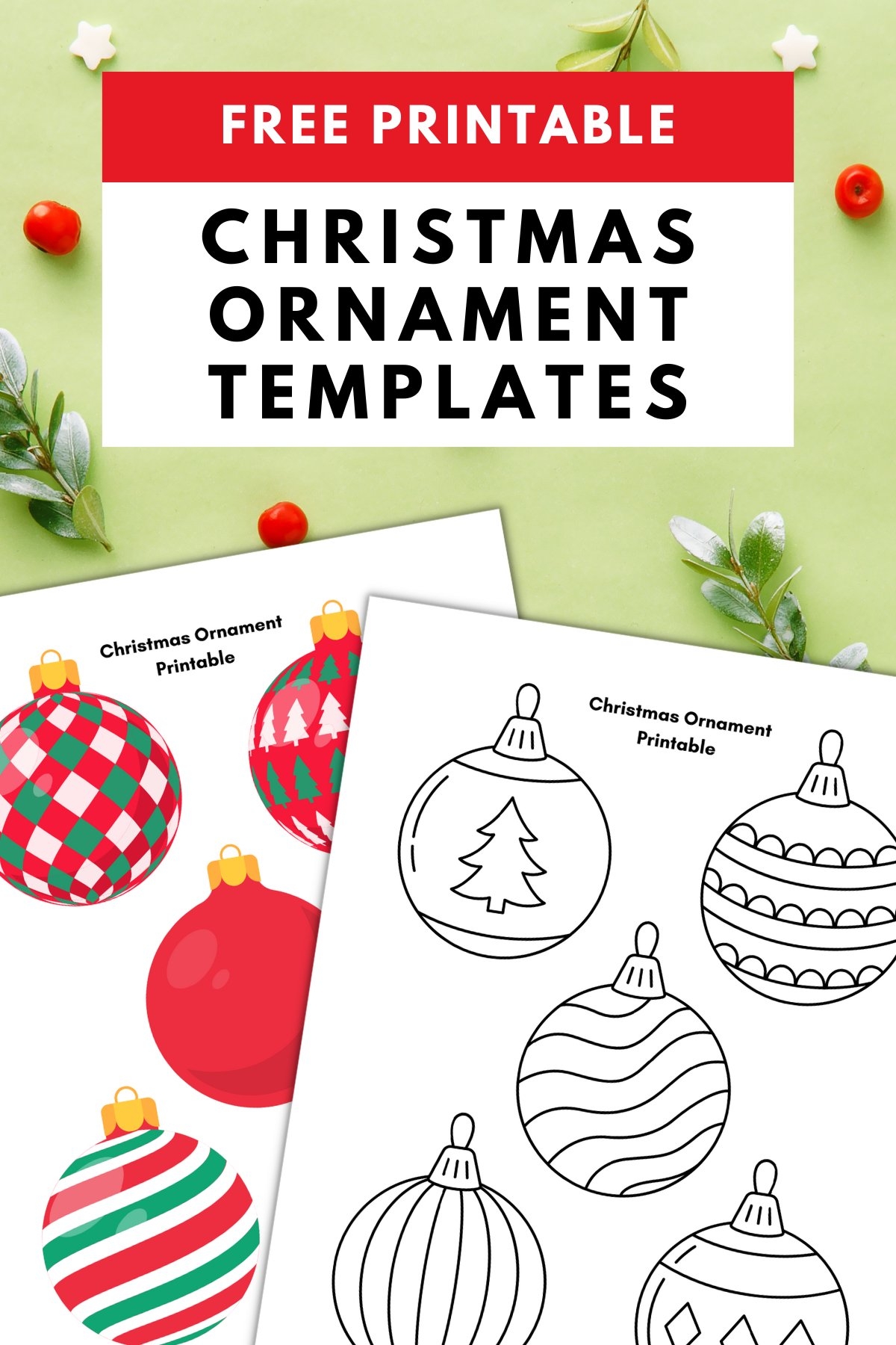 Christmas Ornament Templates Printable