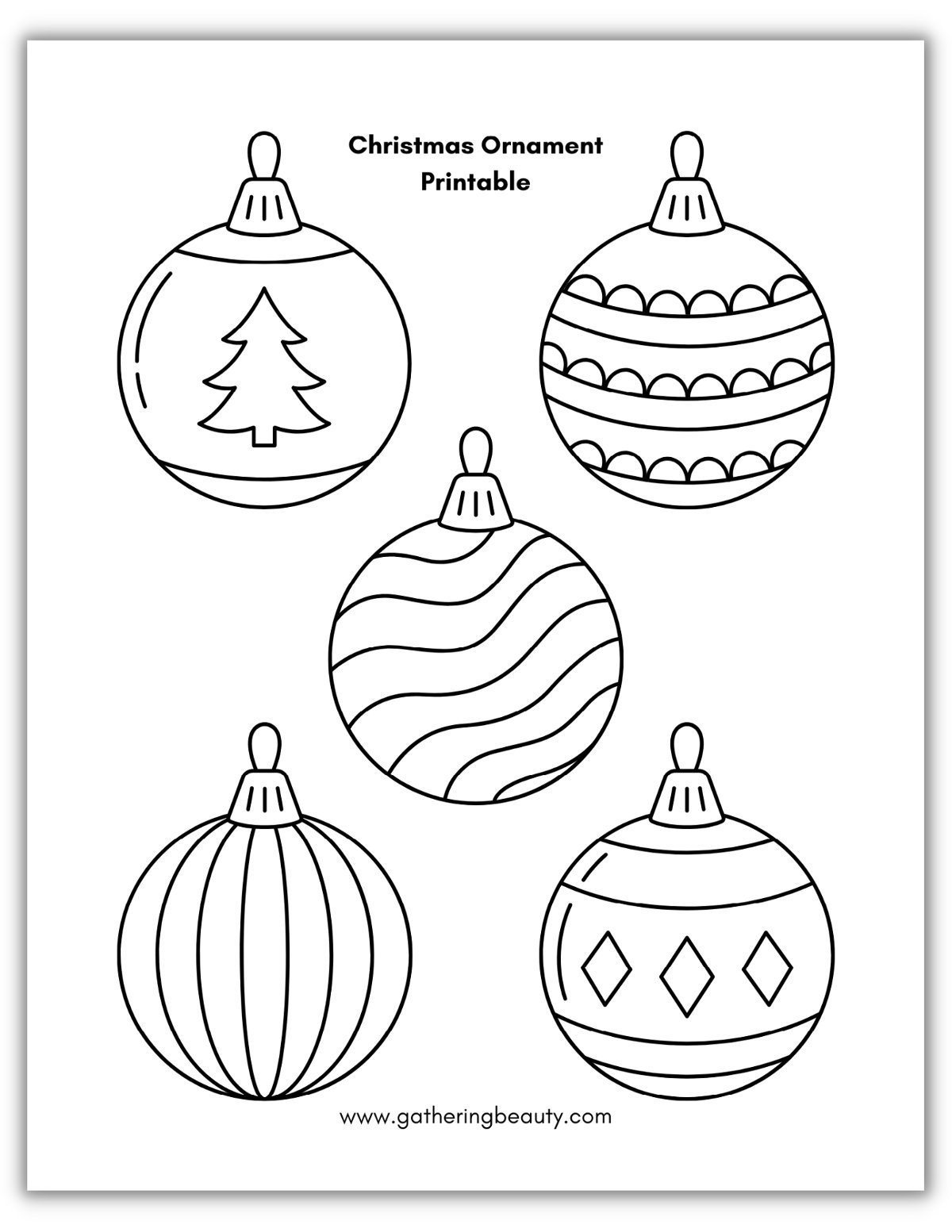 Christmas Ornament Template Printable
