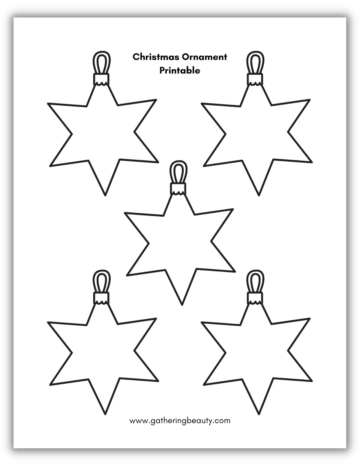 Christmas Ornaments Template Printable